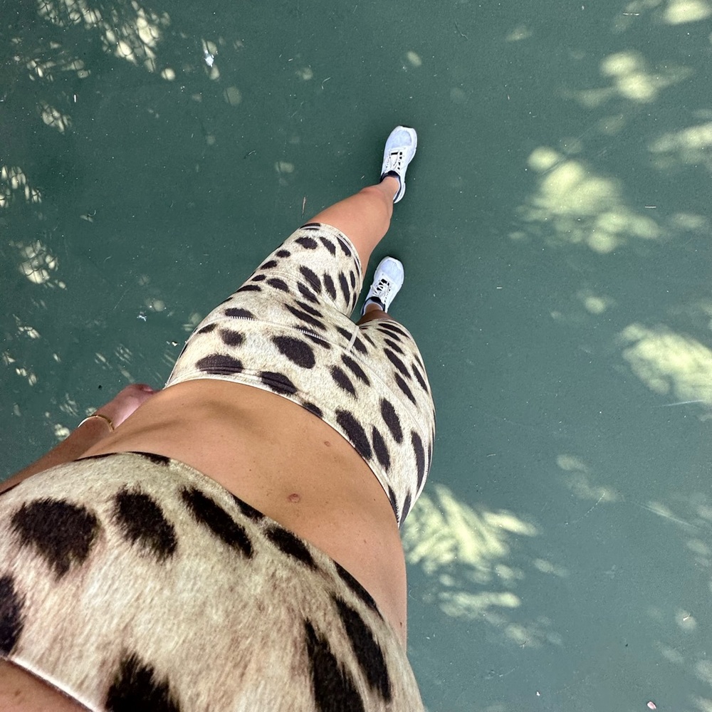 Weworewhat biker shorts and top set. Cheetah set.